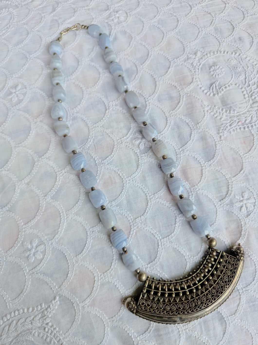 Blue Lace Agate Necklace Wrap Peyote Seed Beaded Aragonite Blue Necklace  Stone Basque American Necklace Boho Hippie Gift Jewelry for Women - Etsy